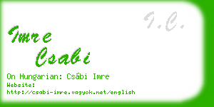 imre csabi business card